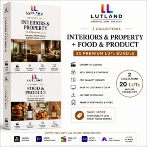 Commercial Bundle — Interiors & Property + Food & Product (20 LUTs)