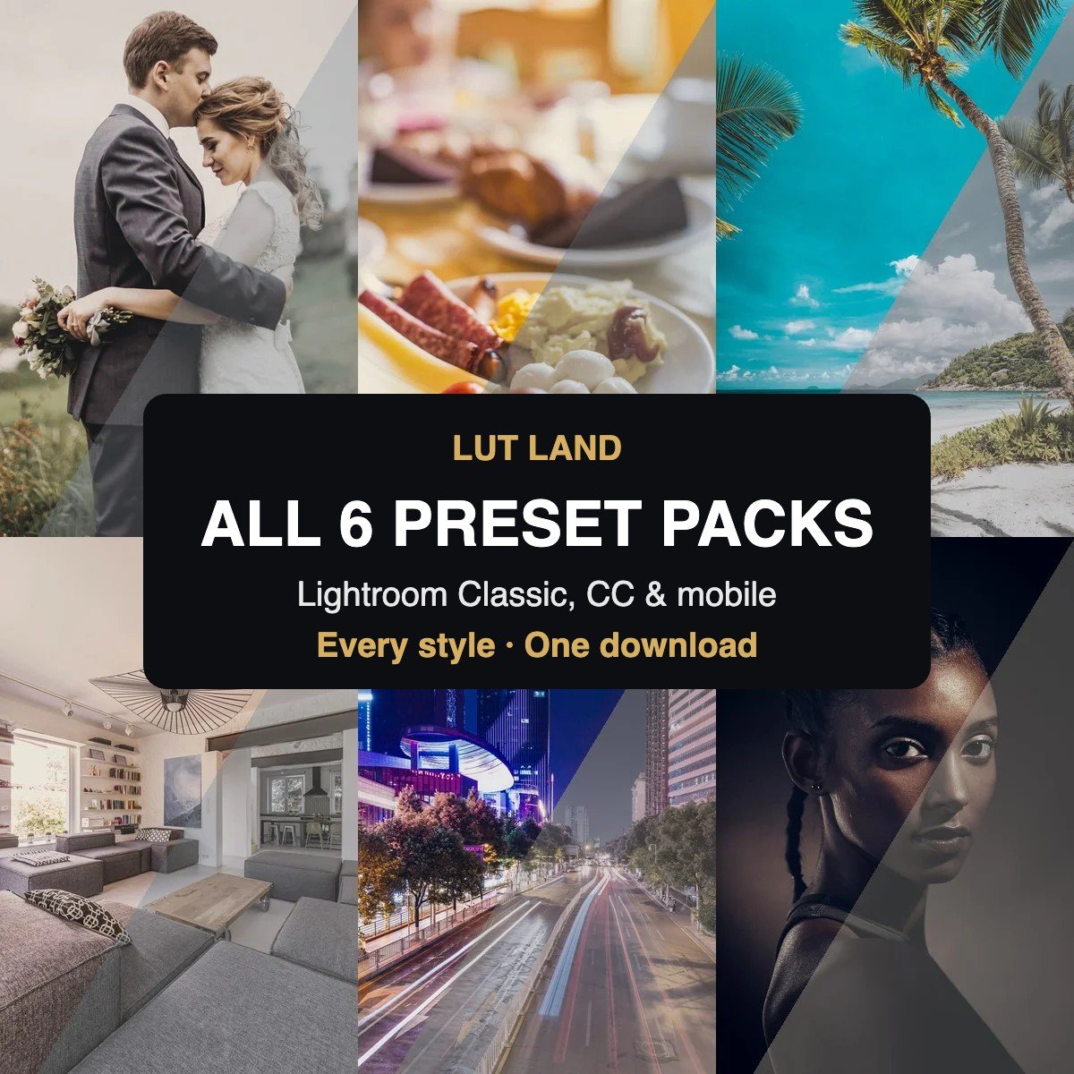 All 6 Lightroom Preset Packs bundle – LUT Land